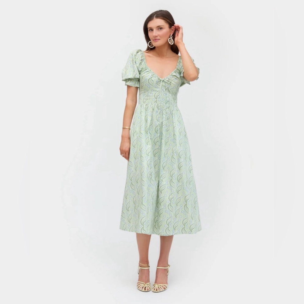 Hill House The Ophelia Dress - F. Steiner & Co Archive Eucalyptus Print